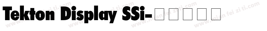 Tekton Display SSi字体转换
